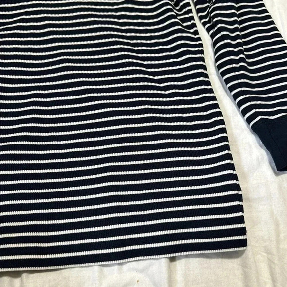 Lands End Striped Blue /White Henley Mems Xl/T 46-48 - Picture 5 of 5